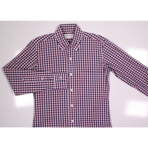 Thom Browne White/Blue/Red Check Gingham Dress Shirt 0/Small - Picture 3 of 6